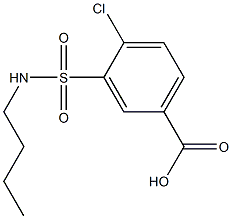 3-(butylsulfamoyl)-4-chlorobenzoic acid Struktur