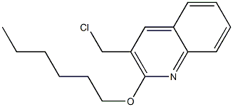 3-(chloromethyl)-2-(hexyloxy)quinoline Struktur