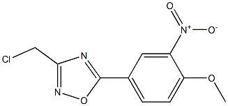 3-(chloromethyl)-5-(4-methoxy-3-nitrophenyl)-1,2,4-oxadiazole Struktur