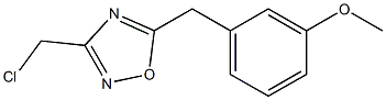 3-(chloromethyl)-5-[(3-methoxyphenyl)methyl]-1,2,4-oxadiazole Struktur