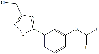 3-(chloromethyl)-5-[3-(difluoromethoxy)phenyl]-1,2,4-oxadiazole Struktur