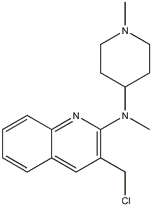 3-(chloromethyl)-N-methyl-N-(1-methylpiperidin-4-yl)quinolin-2-amine Struktur