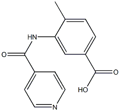 3-(isonicotinoylamino)-4-methylbenzoic acid Struktur