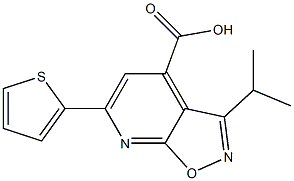 3-(propan-2-yl)-6-(thiophen-2-yl)pyrido[3,2-d][1,2]oxazole-4-carboxylic acid Struktur