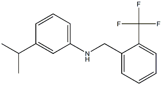 3-(propan-2-yl)-N-{[2-(trifluoromethyl)phenyl]methyl}aniline Struktur