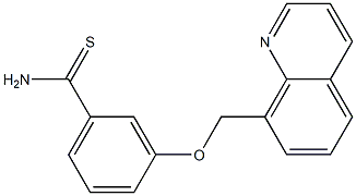 3-(quinolin-8-ylmethoxy)benzene-1-carbothioamide Struktur