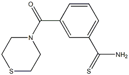 3-(thiomorpholin-4-ylcarbonyl)benzene-1-carbothioamide Struktur