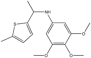 3,4,5-trimethoxy-N-[1-(5-methylthiophen-2-yl)ethyl]aniline Struktur