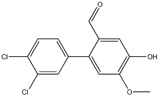 3',4'-dichloro-4-hydroxy-5-methoxy-1,1'-biphenyl-2-carbaldehyde Struktur