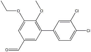 3',4'-dichloro-5-ethoxy-6-methoxy-1,1'-biphenyl-3-carbaldehyde Struktur