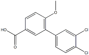 3',4'-dichloro-6-methoxy-1,1'-biphenyl-3-carboxylic acid Struktur