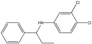 3,4-dichloro-N-(1-phenylpropyl)aniline Struktur