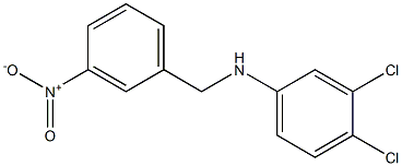 3,4-dichloro-N-[(3-nitrophenyl)methyl]aniline Struktur