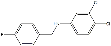 3,4-dichloro-N-[(4-fluorophenyl)methyl]aniline Struktur