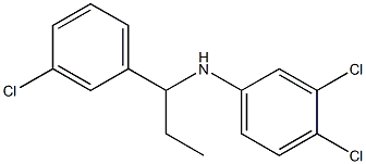 3,4-dichloro-N-[1-(3-chlorophenyl)propyl]aniline Struktur