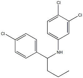 3,4-dichloro-N-[1-(4-chlorophenyl)butyl]aniline Struktur