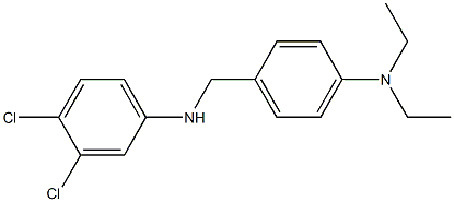 3,4-dichloro-N-{[4-(diethylamino)phenyl]methyl}aniline Struktur