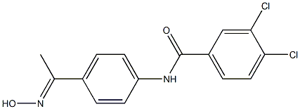 3,4-dichloro-N-{4-[1-(hydroxyimino)ethyl]phenyl}benzamide Struktur