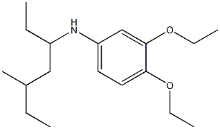 3,4-diethoxy-N-(5-methylheptan-3-yl)aniline Struktur