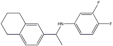 3,4-difluoro-N-[1-(5,6,7,8-tetrahydronaphthalen-2-yl)ethyl]aniline Struktur