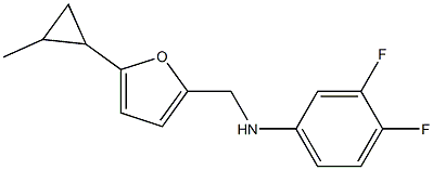 3,4-difluoro-N-{[5-(2-methylcyclopropyl)furan-2-yl]methyl}aniline Struktur