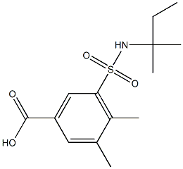 3,4-dimethyl-5-[(2-methylbutan-2-yl)sulfamoyl]benzoic acid Struktur