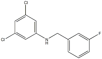 3,5-dichloro-N-[(3-fluorophenyl)methyl]aniline Struktur