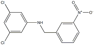 3,5-dichloro-N-[(3-nitrophenyl)methyl]aniline Struktur