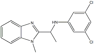 3,5-dichloro-N-[1-(1-methyl-1H-1,3-benzodiazol-2-yl)ethyl]aniline Struktur