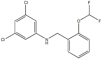 3,5-dichloro-N-{[2-(difluoromethoxy)phenyl]methyl}aniline Struktur