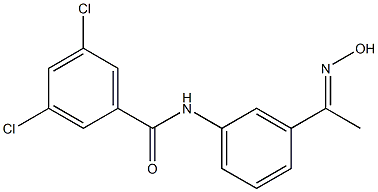 3,5-dichloro-N-{3-[1-(hydroxyimino)ethyl]phenyl}benzamide Struktur