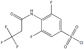 3,5-difluoro-4-(3,3,3-trifluoropropanamido)benzene-1-sulfonyl chloride Struktur