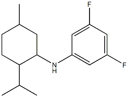 3,5-difluoro-N-[5-methyl-2-(propan-2-yl)cyclohexyl]aniline Struktur