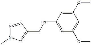 3,5-dimethoxy-N-[(1-methyl-1H-pyrazol-4-yl)methyl]aniline Struktur