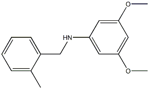 3,5-dimethoxy-N-[(2-methylphenyl)methyl]aniline Struktur