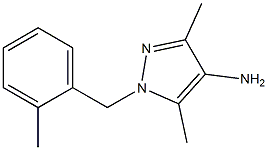 3,5-dimethyl-1-[(2-methylphenyl)methyl]-1H-pyrazol-4-amine Struktur