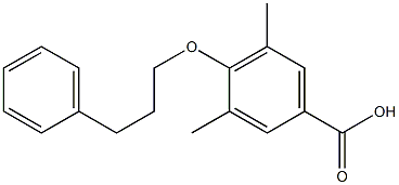 3,5-dimethyl-4-(3-phenylpropoxy)benzoic acid Struktur