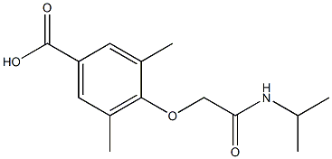 3,5-dimethyl-4-[(propan-2-ylcarbamoyl)methoxy]benzoic acid Struktur