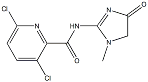 3,6-dichloro-N-(1-methyl-4-oxo-4,5-dihydro-1H-imidazol-2-yl)pyridine-2-carboxamide Struktur