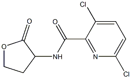 3,6-dichloro-N-(2-oxooxolan-3-yl)pyridine-2-carboxamide Struktur