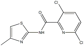 3,6-dichloro-N-(4-methyl-1,3-thiazol-2-yl)pyridine-2-carboxamide Struktur