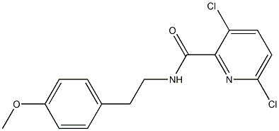 3,6-dichloro-N-[2-(4-methoxyphenyl)ethyl]pyridine-2-carboxamide Struktur