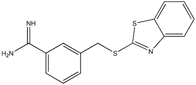 3-[(1,3-benzothiazol-2-ylsulfanyl)methyl]benzene-1-carboximidamide Struktur