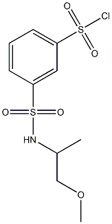 3-[(1-methoxypropan-2-yl)sulfamoyl]benzene-1-sulfonyl chloride Struktur