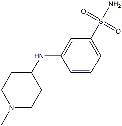 3-[(1-methylpiperidin-4-yl)amino]benzene-1-sulfonamide Struktur