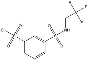 3-[(2,2,2-trifluoroethyl)sulfamoyl]benzene-1-sulfonyl chloride Struktur