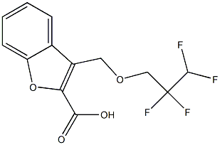 3-[(2,2,3,3-tetrafluoropropoxy)methyl]-1-benzofuran-2-carboxylic acid Struktur