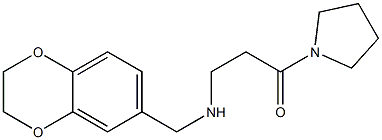 3-[(2,3-dihydro-1,4-benzodioxin-6-ylmethyl)amino]-1-(pyrrolidin-1-yl)propan-1-one Struktur