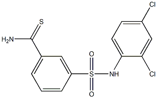 3-[(2,4-dichlorophenyl)sulfamoyl]benzene-1-carbothioamide Struktur