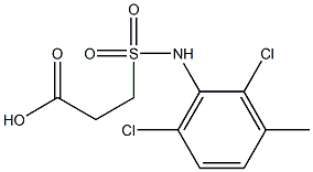 3-[(2,6-dichloro-3-methylphenyl)sulfamoyl]propanoic acid Struktur